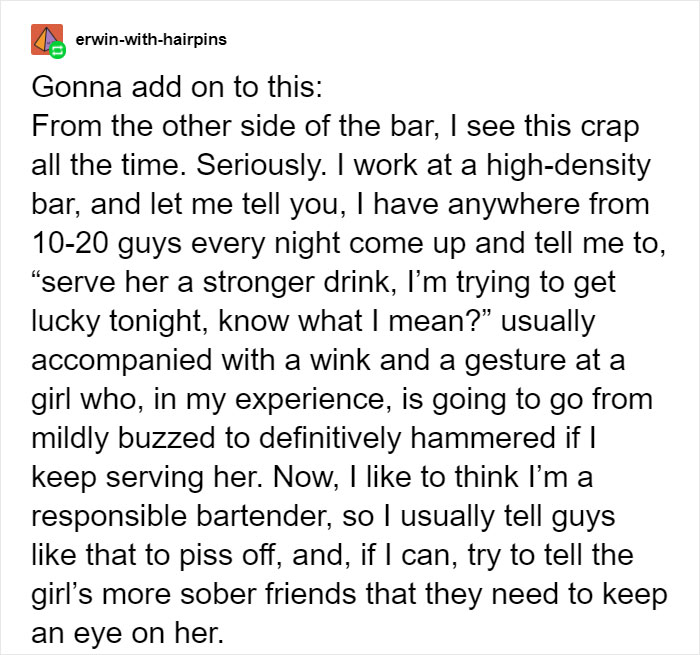 Smart Woman Discovers Men Buy Drinks For Women To Make Them Tipsey