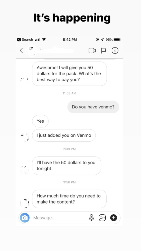 Creepy dude asks girl for foot pictures, then...