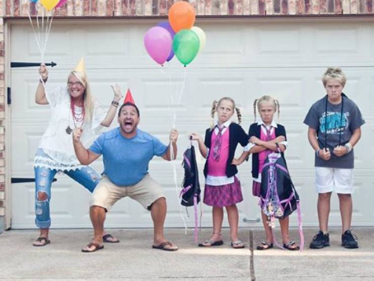 parents celebrating back to school