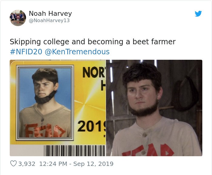 Noah Harvey Harvey13 Skipping college and becoming a beet farmer Tremendous 2015 3,932