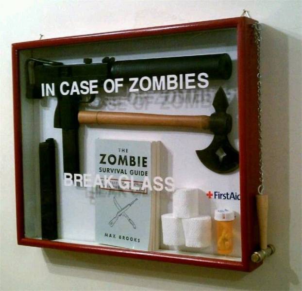 case of zombies break glass - In Case Of Zombies The Zombie Break Glass Survival Guide FirstAid Max Brgoks