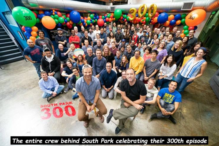 social group - Southp 300 The entire crew behind South Park celebrating their 300th episode