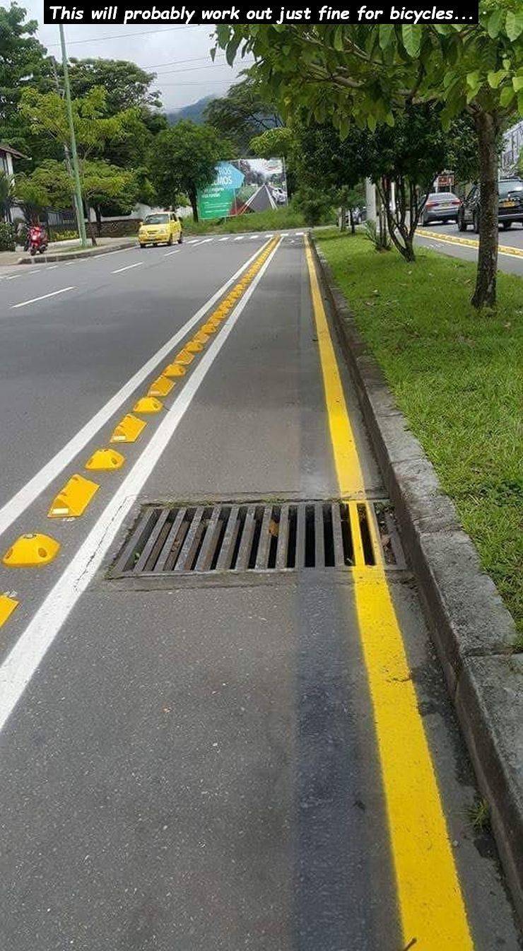 lane - This will probably work out just fine for bicycles...