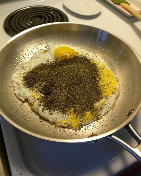 too much pepper on eggs