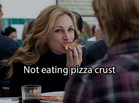 julia roberts eat pray love - Not eating pizza crust