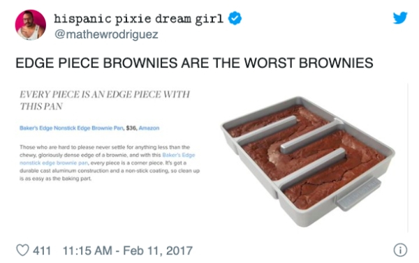 edge brownie pan - hispanic pixie dream girl Edge Piece Brownies Are The Worst Brownies Every Piece Is An Edge Piece With This Pan Baker's Edge Nonstick Edge Brownie Pan, $36. Amazon Those who are hard to please never settle for anything less than the che