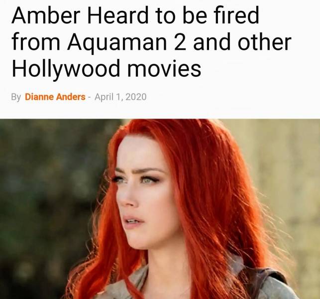 amber heard - Amber Heard to be fired from Aquaman 2 and other Hollywood movies By Dianne Anders