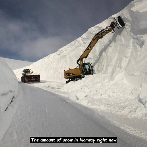 Snow - The amount of snow in Norway right now