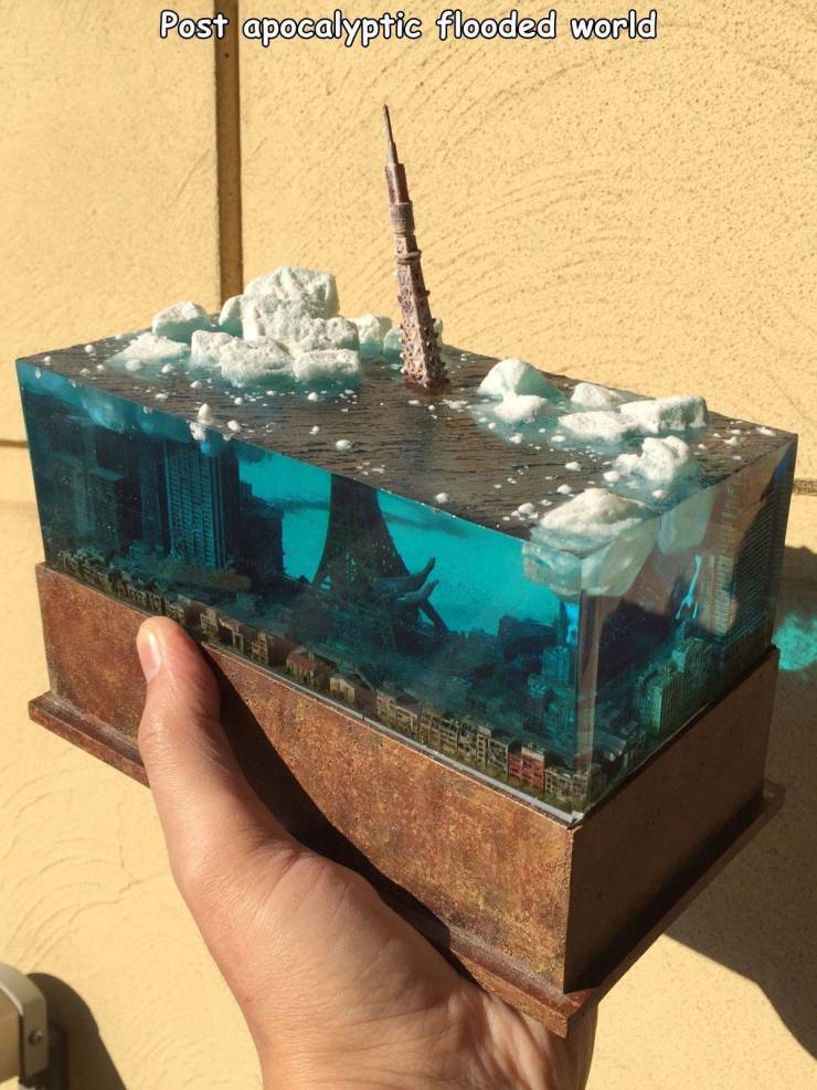 miniature post apocalyptic cityscapes - Post apocalyptic flooded world
