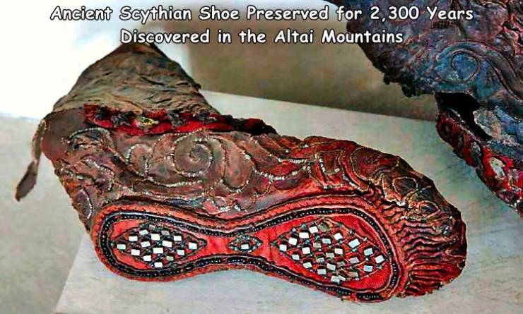 altai mountains boots - Ancient Scythian Shoe Preserved for 2,300 Years Discovered in the Altai Mountains