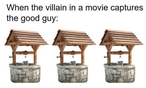 villain captures the good guy - When the villain in a movie captures the good guy