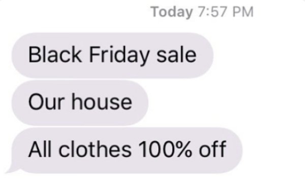 Black Friday sale Our house All clothes 100% off