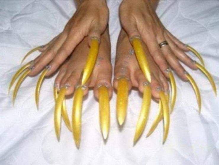 super long toenails