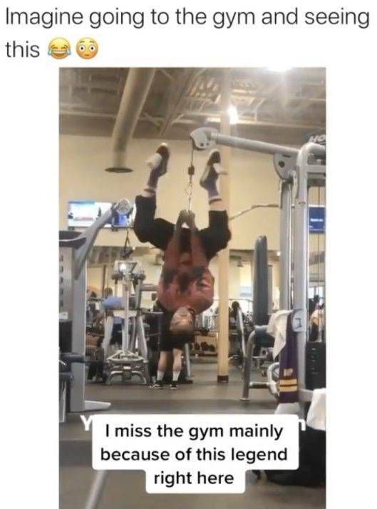 gym - Imagine going to the gym and seeing this I miss the gym mainly because of this legend right here