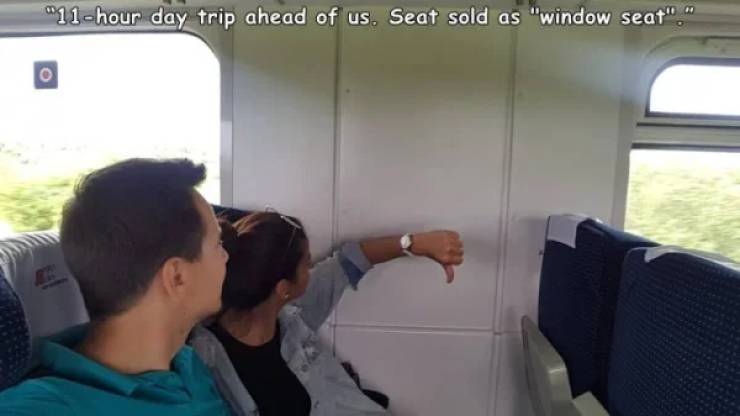 Window - "11hour day trip ahead of us. Seat sold as "window seat"."