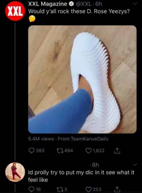 arm - Xxl Magazine . 6h Xxl Would y'all rock these D. Rose Yeezys? 5.4M views. From Teamkanye Daily 383 12494 1,822 1 6h Id prolly try to put my dic in it see what it feel 16 123 253