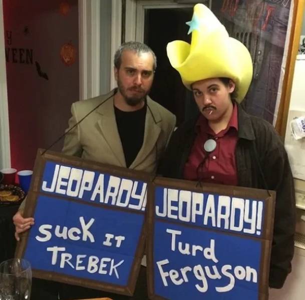 event - Een. Jeopardy Jeopardy! Turd suck Trebek Ferguson It