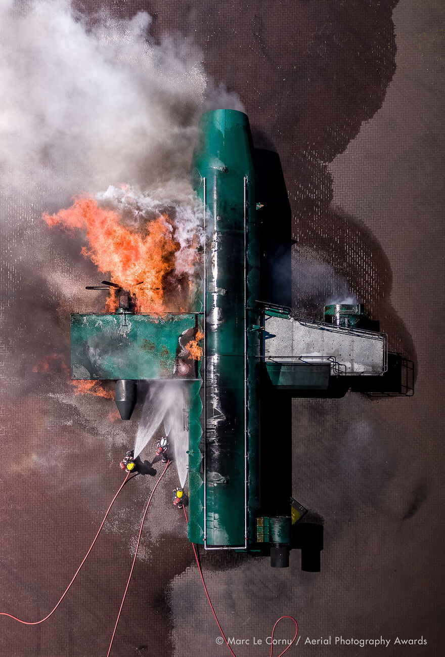 aerial photography awards - smoke - Marc Le Corny Aerial Photography Awards