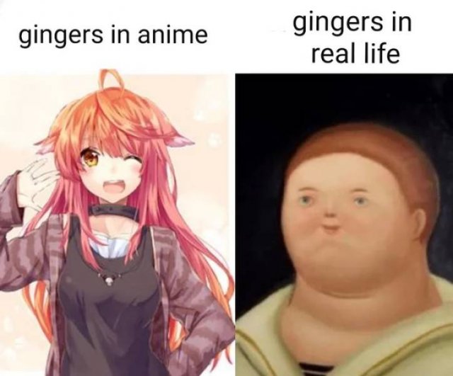 gingers in anime gingers in real life