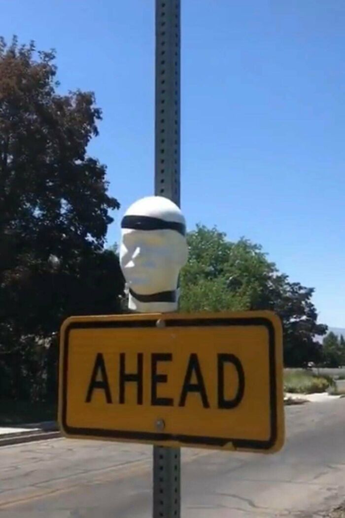street sign - Ahead