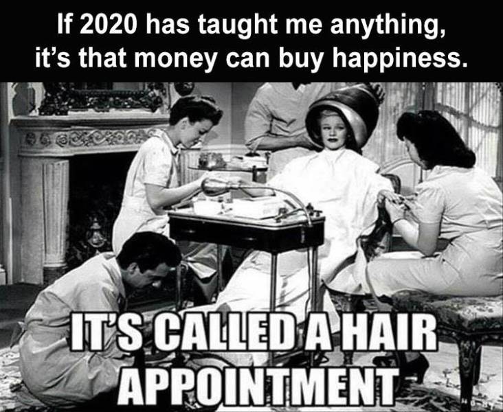 hair appointment meme - If 2020 has taught me anything, it's that money can buy happiness. It'S Called A Hair Appointment
