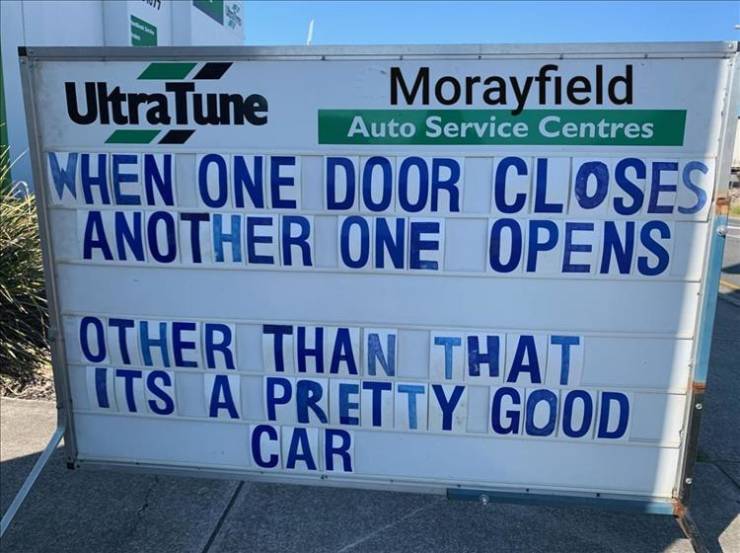 ultra tune - Auto Service Centres UltraTune Morayfield When One Door Closes Another One Opens Other Than That Uts A Pretty Good Car