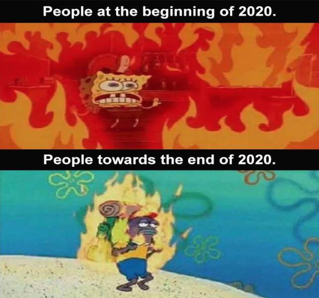 Internet meme - People at the beginning of 2020. s People towards the end of 2020.