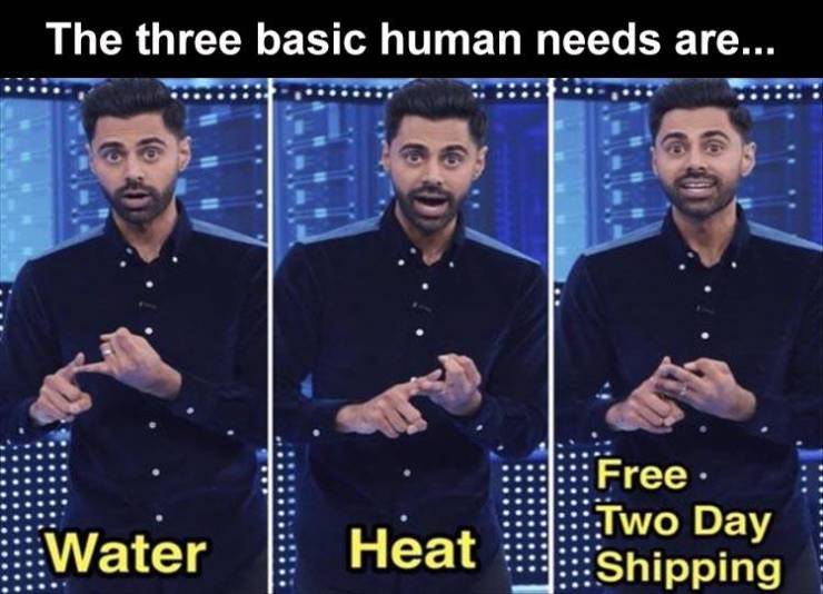 speech - The three basic human needs are... Free Two Day Shipping Water Heat