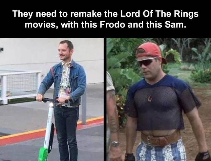 can t throw it for you but - They need to remake the Lord Of The Rings movies, with this Frodo and this Sam.
