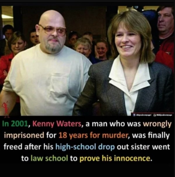 conviction real story - In 2001, Kenny Waters, a man who was wrongly imprisoned for 18 years for murder, was finally freed after his highschool drop out sister went to law school to prove his innocence.