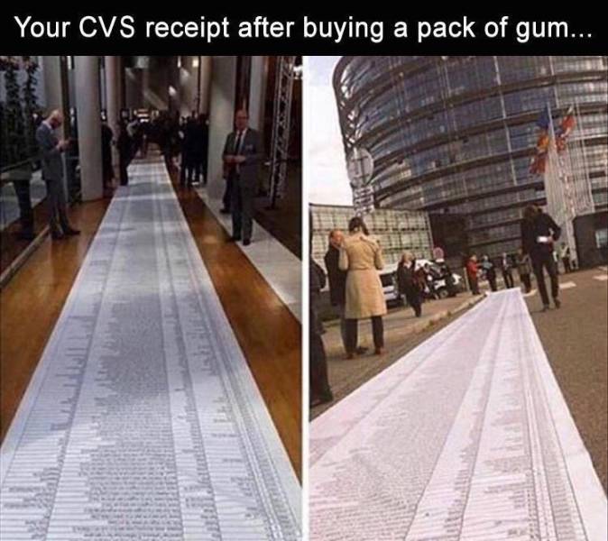 list of anime i need to watch - Your Cvs receipt after buying a pack of gum...