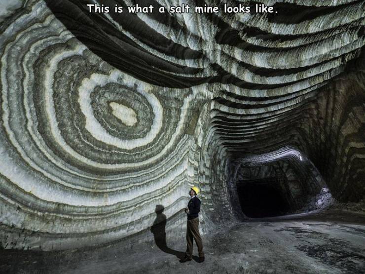 inside a salt mine - This is what a salt mine looks .