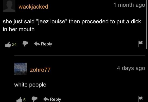 funny pornhub comments - she just said jeez whiz