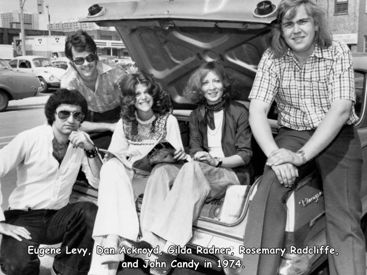 gilda radner eugene levy - Eugene Levy, Dan Ackroyd, Gilda Radner, Rosemary Radcliffe, and John Candy in 1974.