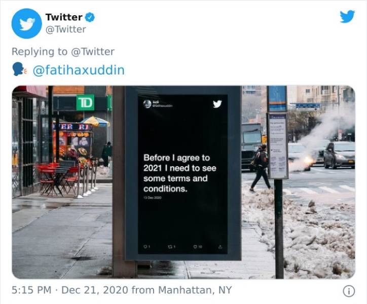 display advertising - Twitter @ Twitter @ Twitter D Er Ri Before I agree to 2021 I need to see some terms and conditions. from Manhattan, Ny