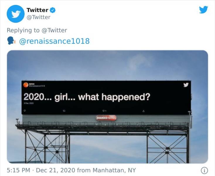 display advertising - Twitter @ Twitter 2020... girl... what happened? 3200 Branded Cities from Manhattan, Ny