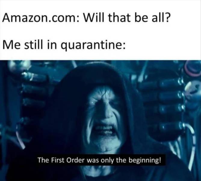 stand together die together - Amazon.com Will that be all? Me still in quarantine The First Order was only the beginning!