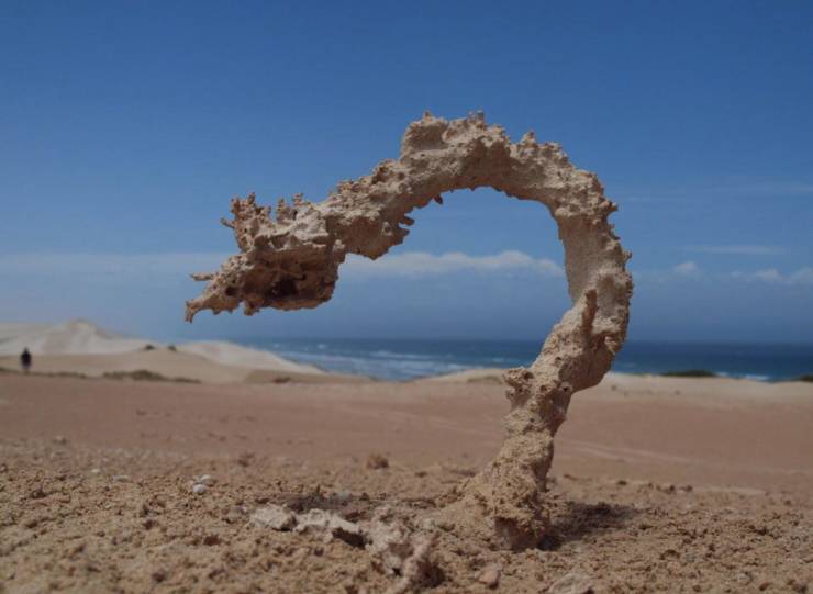 Fulgurite. What happens when lighting hits sand and creates glass