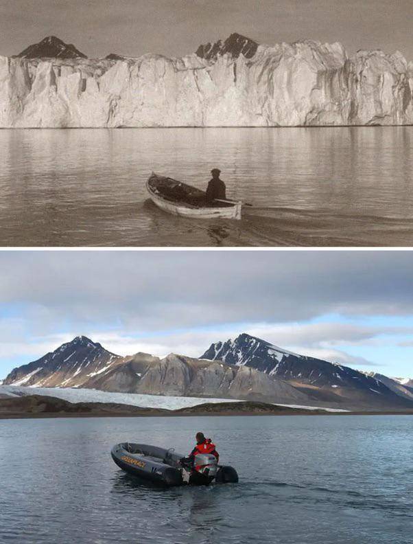 The Arctic 103 years ago compared to today.