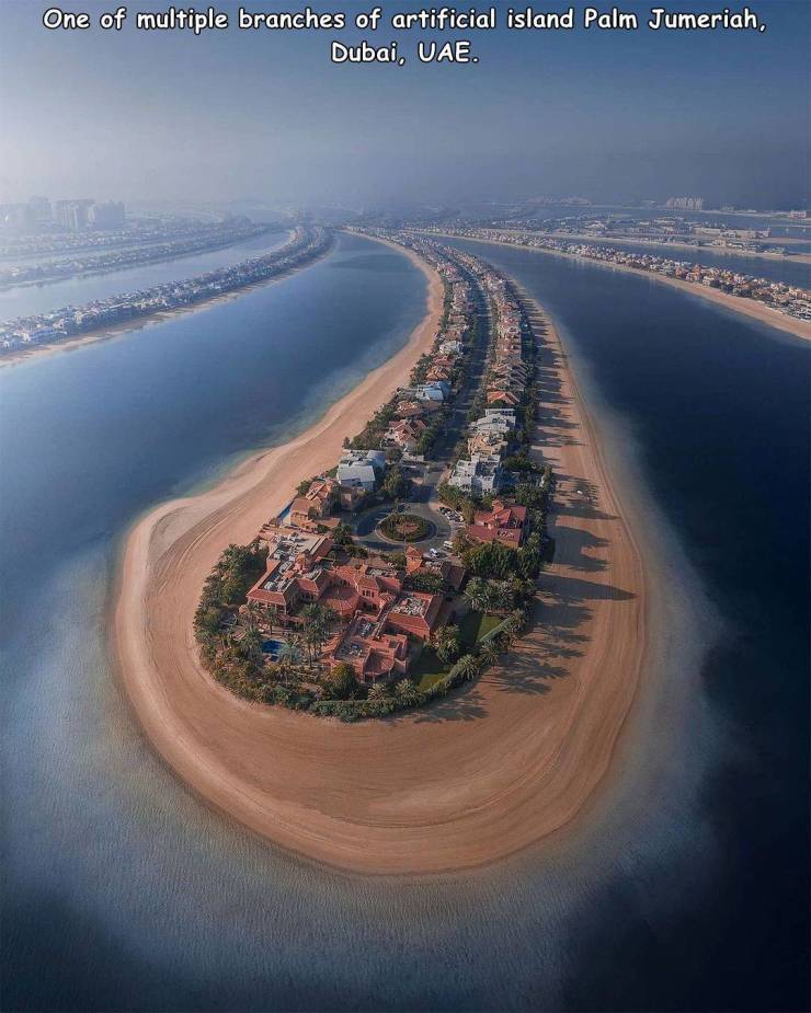 water resources - One of multiple branches of artificial island Palm Jumeriah, Dubai, Uae.