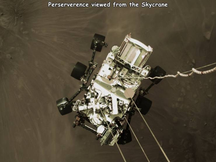 cool pics - Mars 2020 - Perserverence viewed from the Skycrane