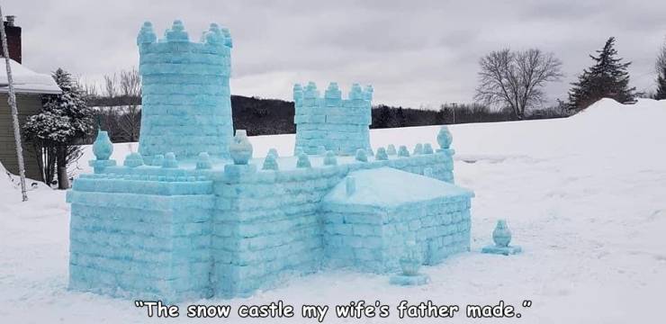 cool pics - the snow castle my wife's father made