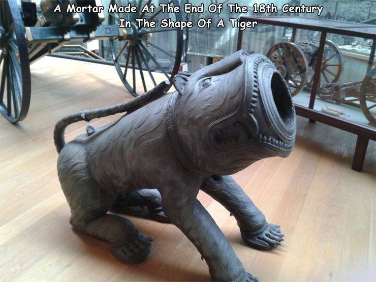 cool pics - statue - A Mortar Made At The End Of The 18th Century In The Shape Of A Tiger