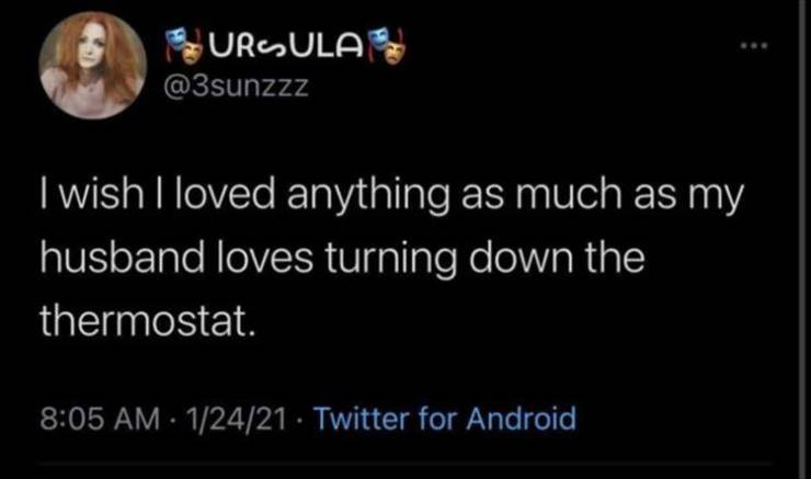 fedex ps5 meme - Ursula I wish I loved anything as much as my husband loves turning down the thermostat. 12421 Twitter for Android