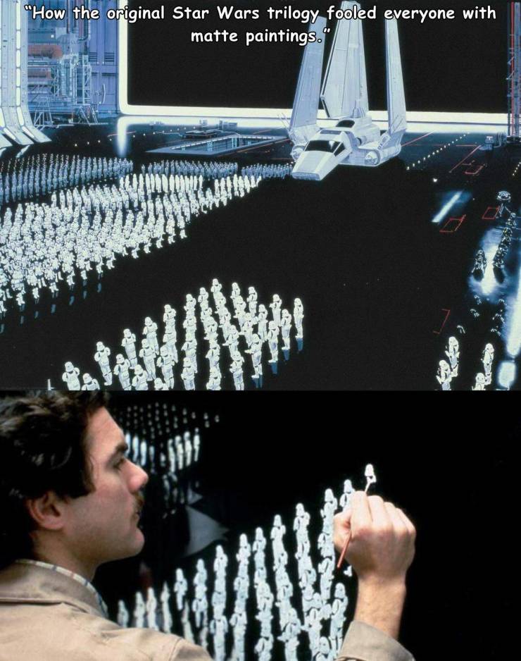 cool random pics - matte paintings star wars - "How the original Star Wars trilogy fooled everyone with matte paintings. Reise