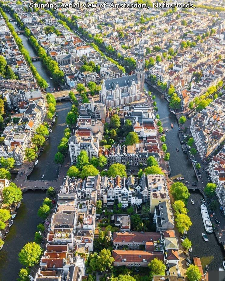 cool random pics - hollanda city - Stunning Aerial view of Amsterdam, Netherlands. Be 6 Sede
