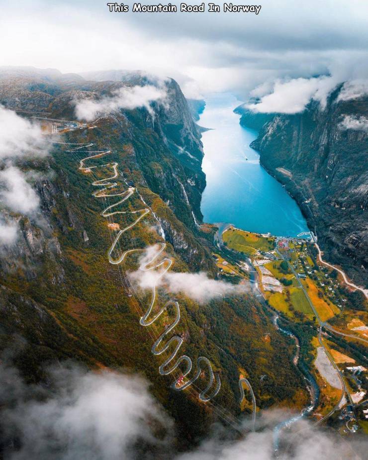 cool random pics - lysefjorden road norway - This Mountain Road In Norway