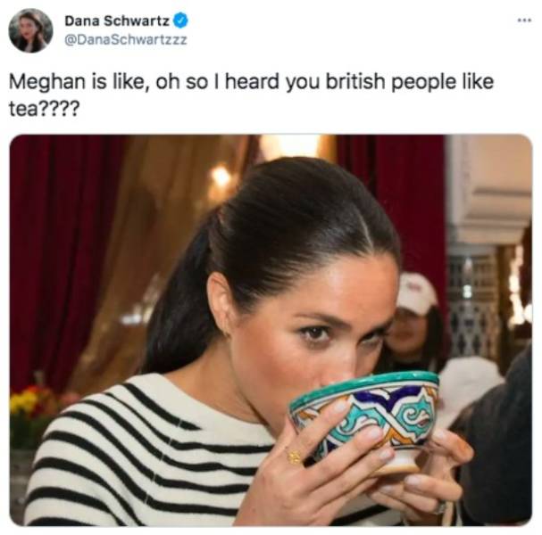 prince-harry-meghan-markle-oprah-interview-memes-meghan markle et harry maroc - Dana Schwartz Meghan is , oh so I heard you british people tea????