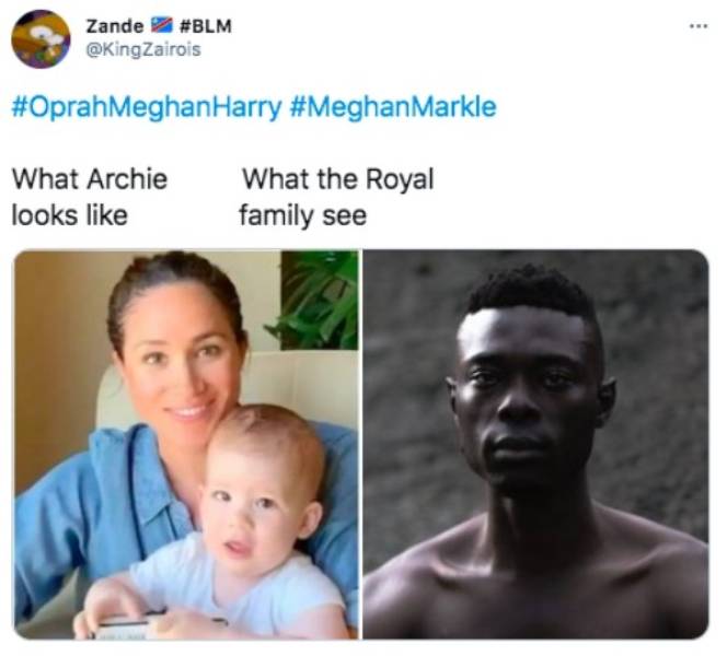 prince-harry-meghan-markle-oprah-interview-memes-prince harry and meghan baby - Zande Zairois Harry Markle What Archie looks What the Royal family see