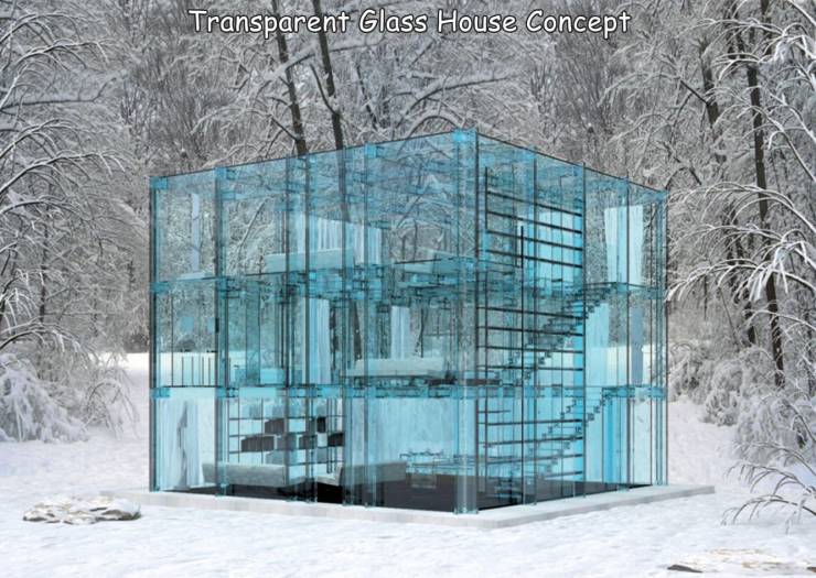 cool pics and random photos - glass house santambrogio milano - Transparent Glass House Concept